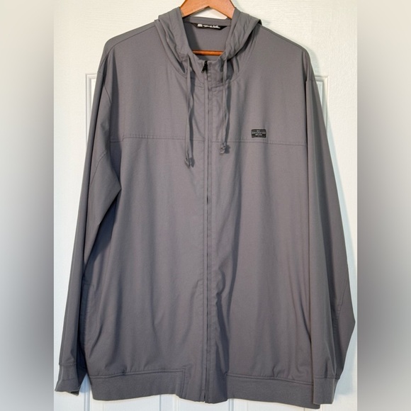 EUC TravisMathew Performance Hoodie Jacket Gray XXXL Golf Activewear Zip-Up 🩶 - Picture 1 of 13